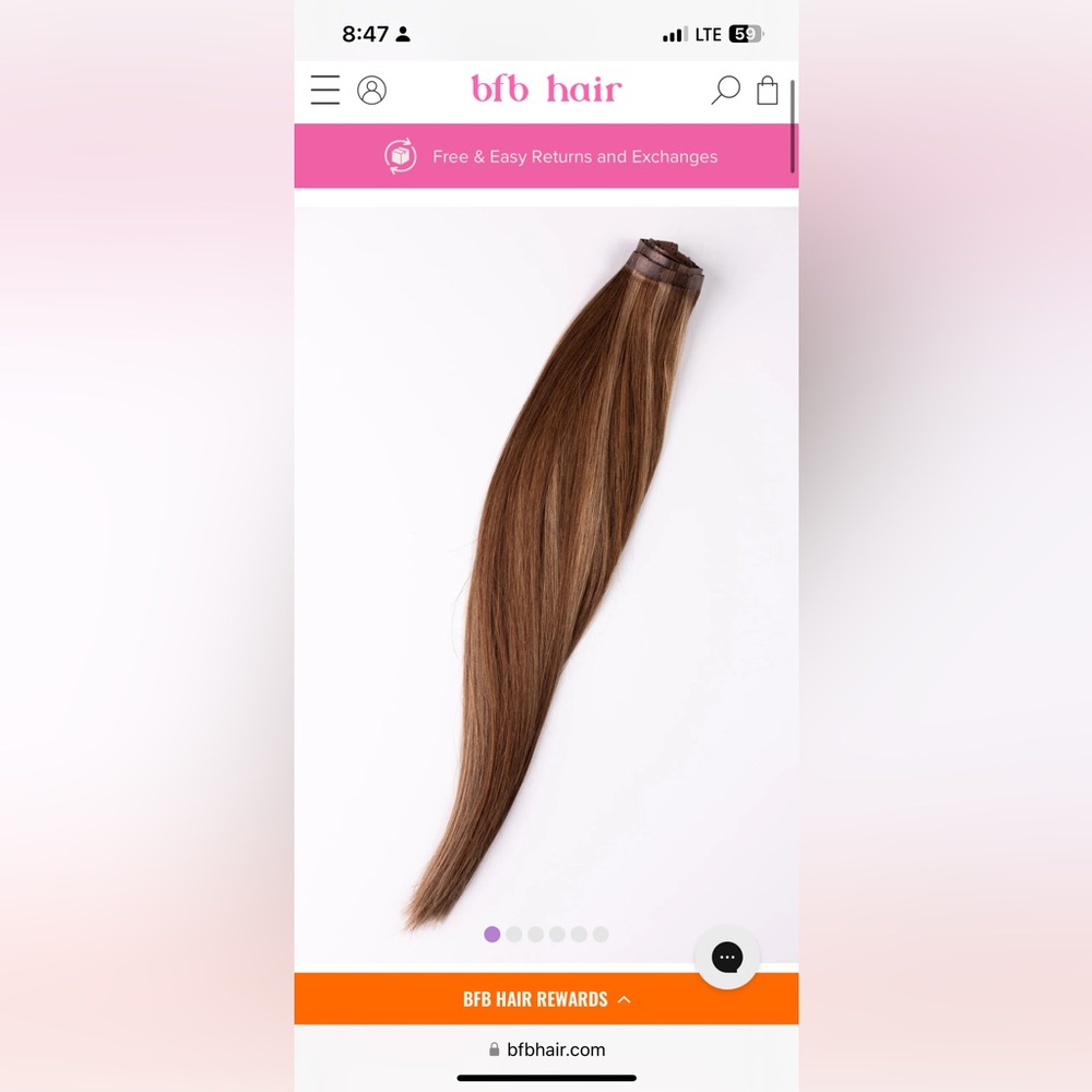 Never Worn Barefoot Blonde Clip-In Hair Extensions Brown Sugar 21”